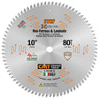 CMT ITK Extreme Non-Ferrous and Laminate Saw Blade 10" 80T TCG 5/8" Arbor