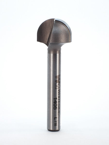 Whiteside 1405 Round Nose Router Bit 5/16" Radius 5/8" Cutting Diameter 3/8" Cut Length 1/4" Shank 2 Flute