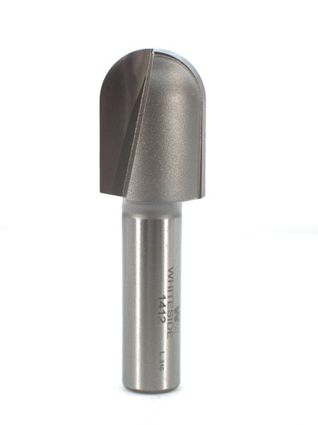 Whiteside 1412 Round Nose Router Bit 7/16" Radius 7/8" Cutting Diameter 1-1/4" Cut Length 1/2" Shank 2 Flute