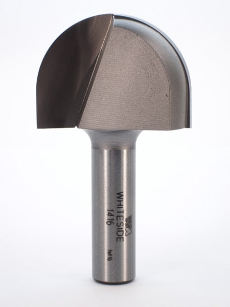 Whiteside 1416 Round Nose Router Bit 7/8" Radius 1-3/4" Cutting Diameter 1-1/4" Cut Length 1/2" Shank 2 Flute