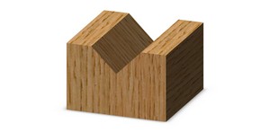 Whiteside 1500 V-Groove Router 90 Degree 1/4" Cutting Diameter 1/8" Point Length 1/4" Shank 2 Flute