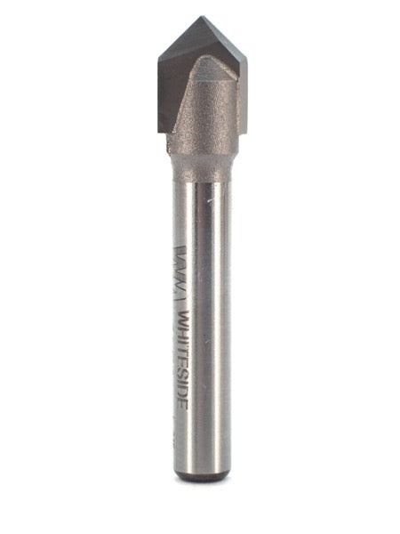 Whiteside 1501 V-Groove Router 90 Degree 3/8" Cutting Diameter 3/16" Point Length 1/4" Shank 2 Flute