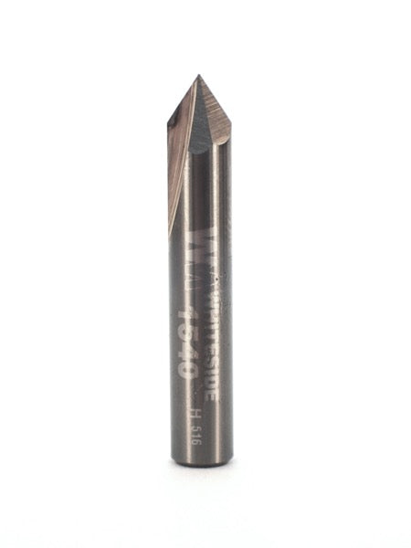 Whiteside 1540 Two Flute V-Groove Router Bit 60 Degree 1/4" Cutting Diameter 7/32" Point Length 1/4" Shank 2 Flute