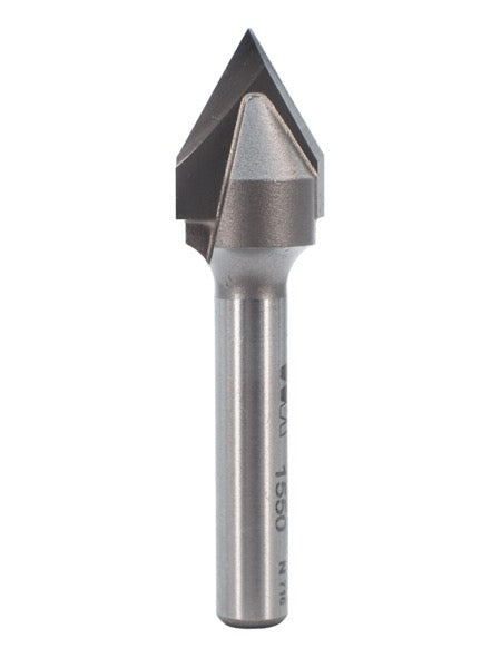 Whiteside 1550 V-Groove Router Bit 60 Degree 1/2" Cutting Diameter 7/16" Point Length 1/4" Shank 2 Flute
