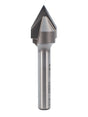 Whiteside 1550 V-Groove Router Bit 60 Degree 1/2" Cutting Diameter 7/16" Point Length 1/4" Shank 2 Flute