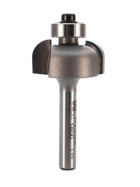 Whiteside 1800 Cove Router Bit 1/4" Radius 1" Large Diameter 1/2" Cut Length 1/4" Shank 2 Flute