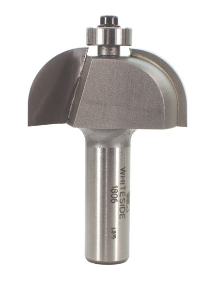 Whiteside 1806 Cove Router Bit 5/8" Radius 1-3/4" Large Diameter 3/4" Cut Length 1/2" Shank 2 Flute