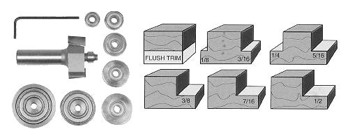 Whiteside 1955 Multi Rabbet Router Bit Set 1/2" Shank