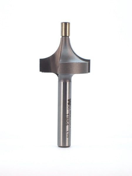 Whiteside 1984 Roundover Router Bit w/Small Pilot 3/8" Radius 7/8" Large Diameter 5/8" Cut Length 1/4" Shank 2 Flute