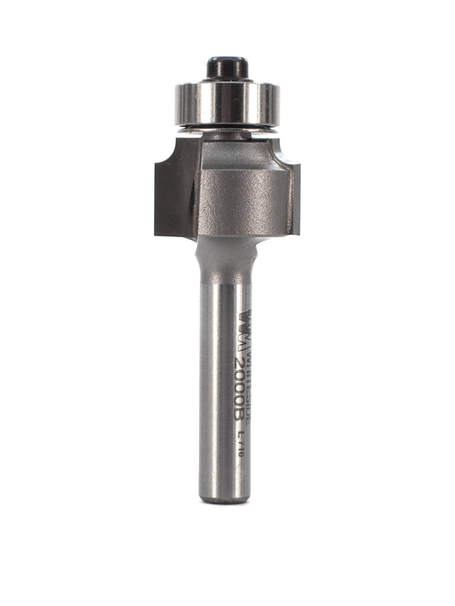 Whiteside 2000B Roundover Router Bit 3/32" Radius 11/16" Large Diameter 1/2" Cut Length 1/4" Shank 2 Flute