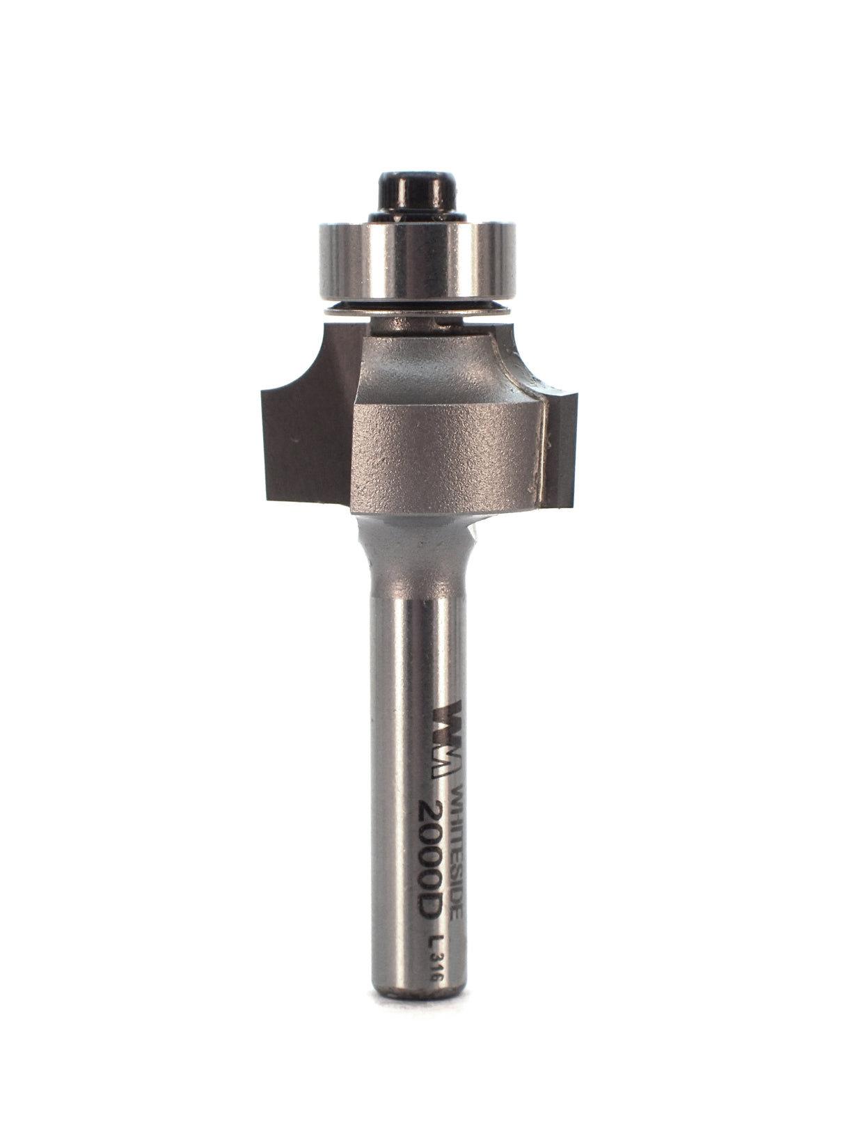Whiteside 2000D Roundover Router Bit 5/32" Radius 13/16" Large Diameter 1/2" Cut Length 1/4" Shank 2 Flute