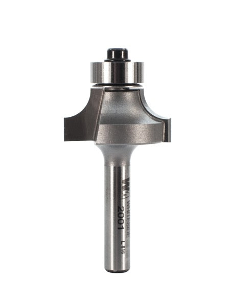 Whiteside 2001 Roundover Router Bit 1/4" Radius 1" Large Diameter 1/2" Cut Length 1/4" Shank 2 Flute