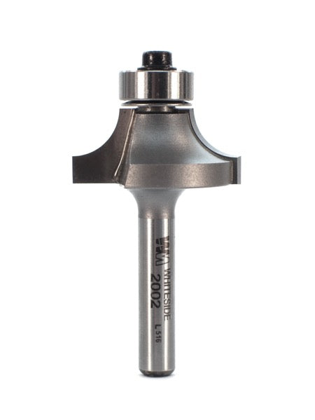 Whiteside 2002 Roundover Router Bit 5/16" Radius 1-1/8" Large Diameter 1/2" Cut Length 1/4" Shank 2 Flute