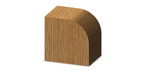 Whiteside 2004 Roundover Router Bit 1/2" Radius 1-1/2" Large Diameter 3/4" Cut Length 1/4" Shank 2 Flute