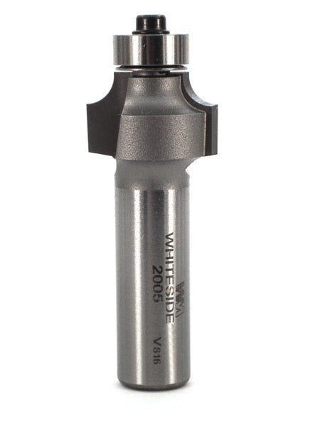 Whiteside 2005 Roundover Router Bit 3/16" Radius 7/8" Large Diameter 1/2" Cut Length 1/2" Shank 2 Flute