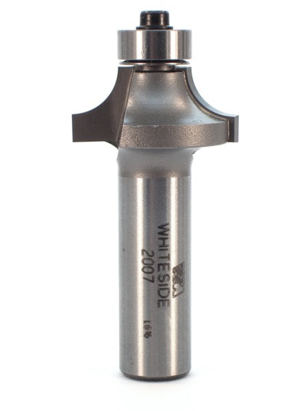 Whiteside 2007 Roundover Router Bit 5/16" Radius 1-1/8" Large Diameter 1/2" Cut Length 1/2" Shank 2 Flute