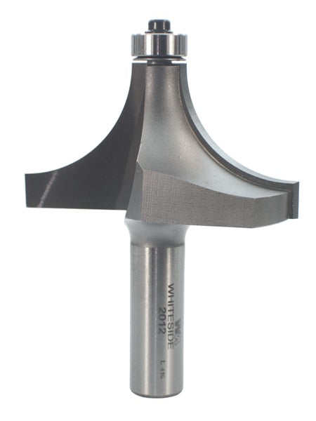 Whiteside 2012 Roundover Router Bit 1" Radius 2-1/2" Large Diameter 1-5/16" Cut Length 1/2" Shank 2 Flute
