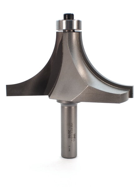 Whiteside 2016 Roundover Router Bit 1-1/2" Radius 3-3/4" Large Diameter 1-7/8" Cut Length 1/2" Shank 2 Flute