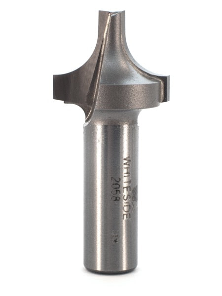 Whiteside 2058 Point Plunge Roundover Router Bit 3/8" Radius 1" Large Diameter 1/4" Small Diameter 1/2" Shank 2 Flute