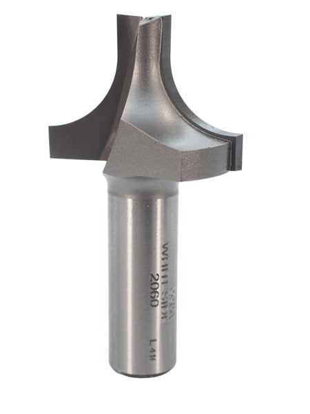 Whiteside 2060 Point Plunge Roundover Router Bit 1/2" Radius 1-3/8" Large Diameter 3/8" Small Diameter 1/2" Shank 2 Flute