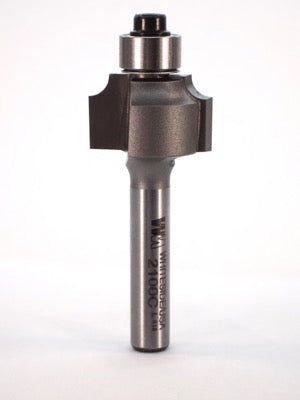 Whiteside 2100C Beading Router Bit w/Ball Bearing 1/8" Radius 3/4" Large Diameter 1/2" Cut Length 1/4" Shank 2 Flute