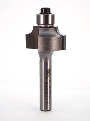 Whiteside 2100D Beading Router Bit w/Ball Bearing 5/32" Radius 13/16Large Diameter 1/2" Cut Length 1/4" Shank 2 Flute