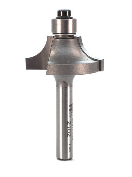 Whiteside 2102 Beading Router Bit w/Bearing 5/16" Radius 1-1/8" Large Diameter 1/2" Cut Length 1/4" Shank 2 Flute