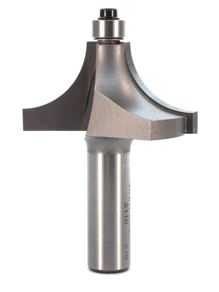 Whiteside 2110 Beading Router Bit w/Ball Bearing 3/4" Radius 2" Large Diameter 1" Cut Length 1/2" Shank 2 Flute