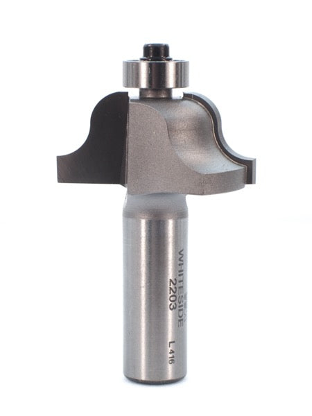 Whiteside 2203 Roman Ogee Router Bit 1/4" Radius 1-1/2" Large Diameter 11/16" Cut Length 1/2" Shank 2 Flute