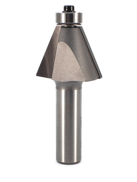 Whiteside 2307 Edge Bevel Router Bit 22-1/2 Degree 15/16" Cut Length 7/8" Cut Height 1/2" Shank 2 Flute