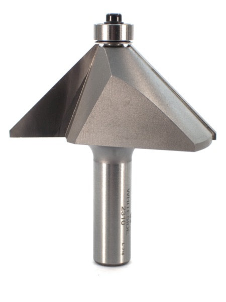 Whiteside 2310 Chamfer Router Bit 45 Degree 1-1/2" Cut Length 1-1/16" Cut Height 1/2" Shank 2 Flute