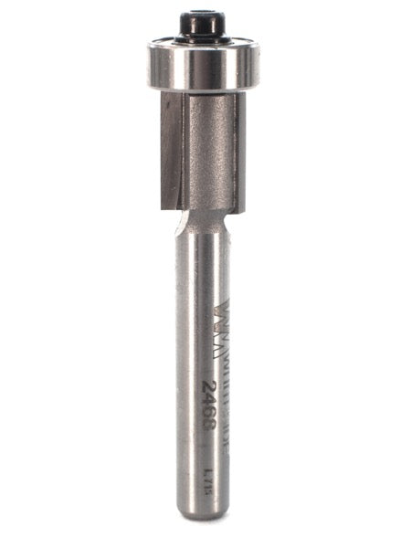 Whiteside 2468 Overhang Trim Router Bit 1/16" Overhang 3/8" Cutting Diameter 1/4" Shank 2 Flute