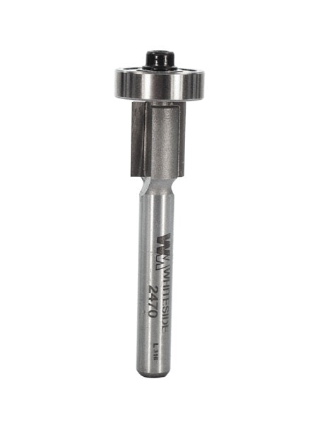 Whiteside 2470 Overhang Trim Router Bit 1/8" Overhang 3/8" Cutting Diameter 1/2" Cut Length 1/4" Shank 2 Flute