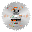 CMT 10" 24T ITK Xtreme Thin Kerf Ripping Saw Blade 5/8" Bore