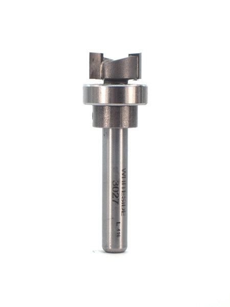 Whiteside 3027 Template Pattern Router Bit w/Oversize Bearing 1/2" Cutting Diameter 1/4" Cut Length 1/4" Shank 2 Flute