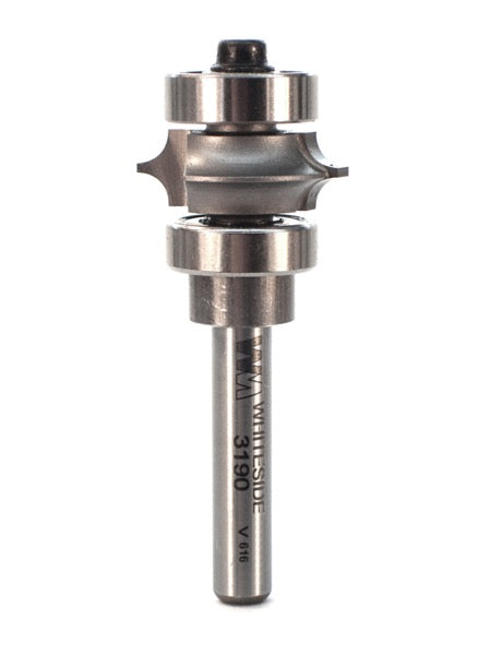 Whiteside 3190 Full Bead Router Bit 1/8" Radius 7/8" Large Diameter 5/16" Cut Length 1/4" Shank 2 Flute
