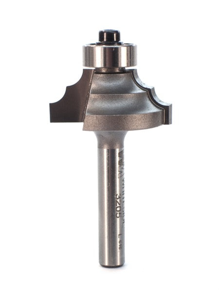 Whiteside 3205 Double Round Router Bit 5/32" Radius 1-1/8" Large Diameter 1/2" Cut Length 1/4" Shank 2 Flute