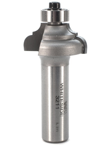 Whiteside 3211 Cove & Bead Router Bit 5/32" Radius 1-1/8" Large Diameter 1/2" Cut Length 1/2" Shank 2 Flute