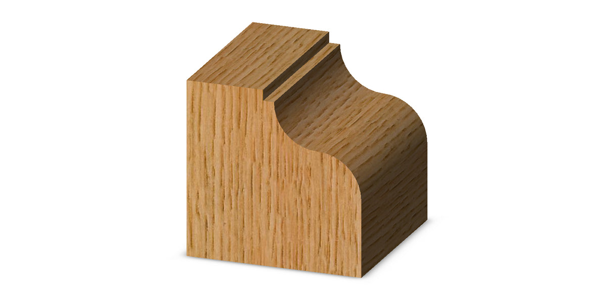 Whiteside 3218 Ogee Fillet Router Bit 1/4" Radius 1-5/8" Large Diameter 3/4" Cut Length 1/2" Shank 2 Flute