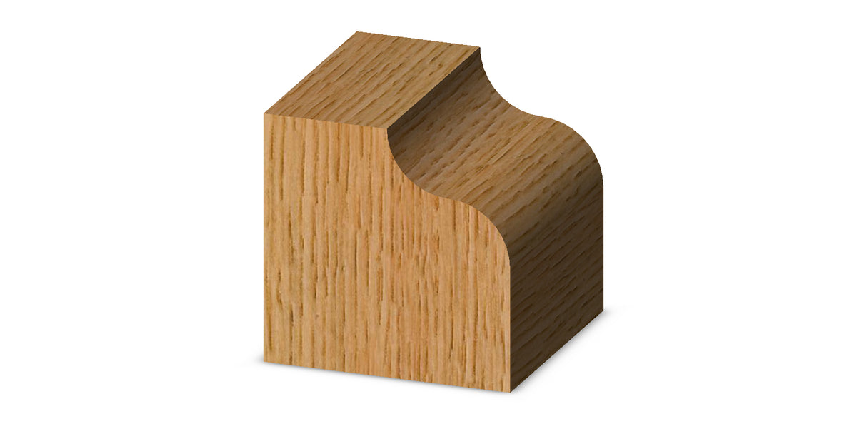 Whiteside 3218 Ogee Fillet Router Bit 1/4" Radius 1-5/8" Large Diameter 3/4" Cut Length 1/2" Shank 2 Flute