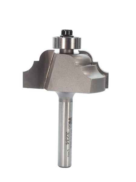 Whiteside 3234 Classical Pattern Router Bit 3/16" Radius 1-1/2" Large Diameter 5/8" Cut Length 1/4" Shank 2 Flute