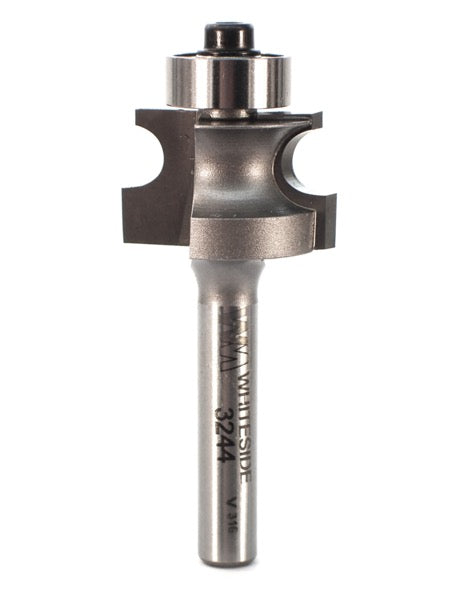 Whiteside 3244 Edge Beading Router Bit 1/4" Bead Diameter 9/16" Cut Length 1/4" Shank 2 Flute