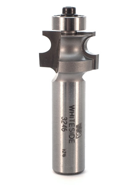 Whiteside 3246 Edge Beading Router Bit 1/4" Bead Diameter 9/16" Cut Length 1/2" Shank 2 Flute