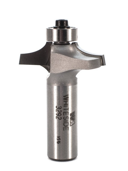 Whiteside 3292 Thumbnail Table Edge Router Bit 7/16" Profile Width 1-3/8" Large Diameter 3/8" Cut Length 1/2" Shank 2 Flute
