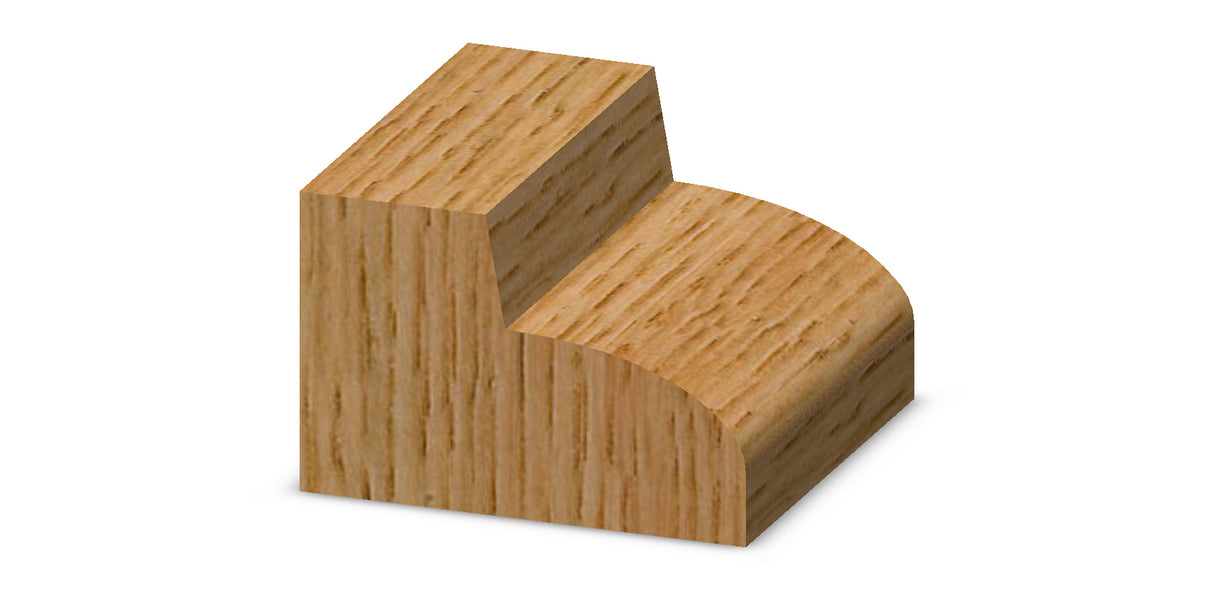 Whiteside 3292 Thumbnail Table Edge Router Bit 7/16" Profile Width 1-3/8" Large Diameter 3/8" Cut Length 1/2" Shank 2 Flute