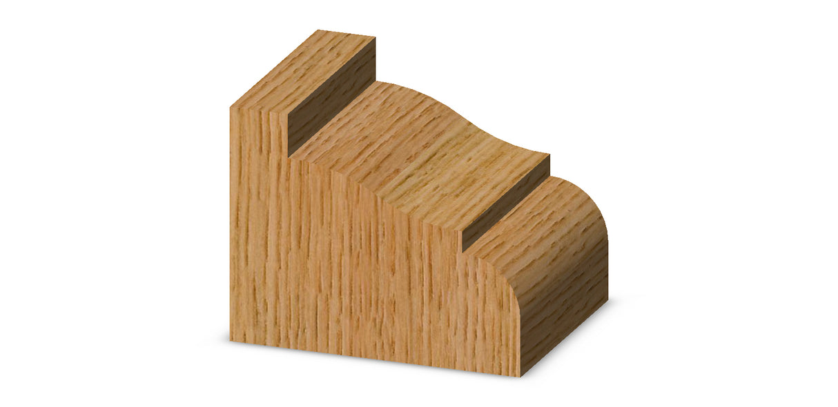 Whiteside 3298 Classical Ogee Table Edge Router Bit 1" Profile Width 2-1/2" Large Diameter 3/4" Cut Length 1/2" Shank 2 Flute