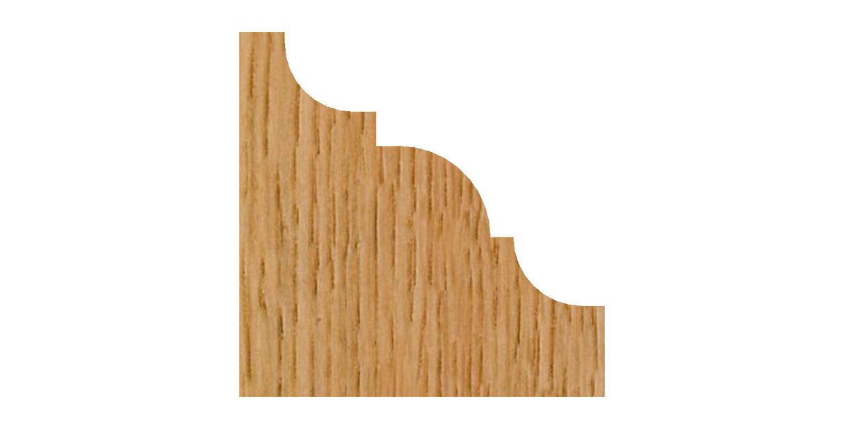 Whiteside 3300 French Baroque Table Edge Router Bit 7/8" Profile Width 2-1/4" Large Diameter 3/4" Cut Length 1/2" Shank 2 Flute