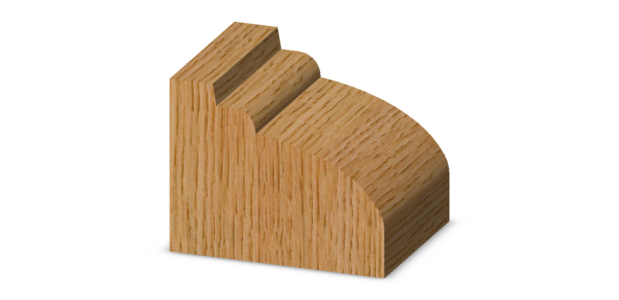 Whiteside 3302 Thumbnail & Bead Table Edge Router Bit 2-1/2" Large Diameter 3/4" Cut Length 1/2" Shank 2 Flute