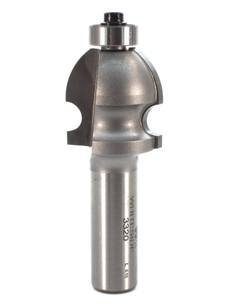 Whiteside 3320 Specialty Molding Router Bit 1" Large Diameter 1" Cut Length 1/2" Shank 2 Flute