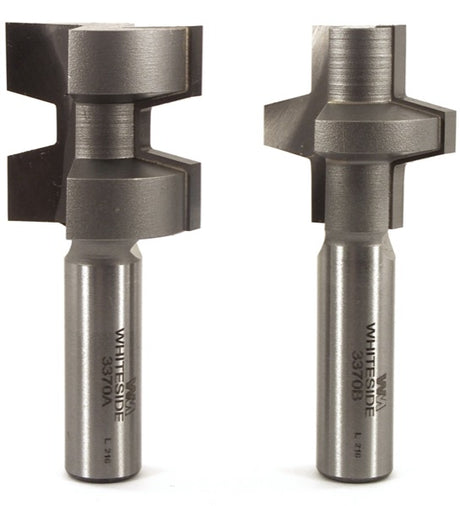Whiteside 3370 Wedge Tongue & Groove Router Bit Set 1/2" Shank 2 Flute
